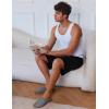 imageEkouaer Mens Pajama Shorts Soft Comfy Sleep Bottoms 2 Pack Casual Lounge Sleepwear Pants with PocketsBlacklight Gray