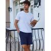 imageEkouaer Mens Pajama Shorts Soft Comfy Sleep Bottoms 2 Pack Casual Lounge Sleepwear Pants with PocketsDark Gray Navy Blue