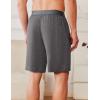 imageEkouaer Mens Pajama Shorts Soft Comfy Sleep Bottoms 2 Pack Casual Lounge Sleepwear Pants with PocketsDark Gray Navy Blue