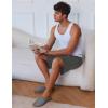 imageEkouaer Mens Pajama Shorts Soft Comfy Sleep Bottoms 2 Pack Casual Lounge Sleepwear Pants with PocketsRock Grayblack