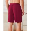 imageEkouaer Mens Pajama Shorts Soft Comfy Sleep Bottoms 2 Pack Casual Lounge Sleepwear Pants with PocketsWine Redcobalt Blue