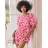 imageEkouaer 3 Pack Womens Tshirt Nightgown Waffle Knit Short Sleeve Sleepshirts Casual Cover Ups SXXXLSet 9