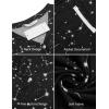 imageEkouaer Nightgowns for Women Button Down Pajamas Tops Short Sleeve Sleepwear VNeck Sleepwear S3XLBlack Star
