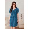 imageEkouaer Nightgowns for Women Short Sleeve Sleep Shirts Pleated Sleepdress Soft Sleepwear Victorian Ladies NightdressDog Footprints