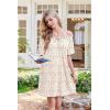 imageEkouaer Nightgowns for Women Short Sleeve Sleep Shirts Pleated Sleepdress Soft Sleepwear Victorian Ladies NightdressLeaf Yellow
