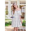imageEkouaer Nightgowns for Women Short Sleeve Sleep Shirts Pleated Sleepdress Soft Sleepwear Victorian Ladies NightdressPurple Green Floral