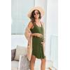 imageEkouaer Women 3 in 1 Labor and DeliveryMaternityNursing Nightgown Button Down Sleeveless Pregnancy Dress for BreastfeedingArmy Green