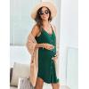 imageEkouaer Women 3 in 1 Labor and DeliveryMaternityNursing Nightgown Button Down Sleeveless Pregnancy Dress for BreastfeedingGreen