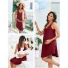imageEkouaer Women 3 in 1 Labor and DeliveryMaternityNursing Nightgown Button Down Sleeveless Pregnancy Dress for BreastfeedingWine Red