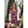 imageEkouaer Womens 2 Pack Nightgown V Neck Sleepshirt Short Sleeve Nightshirt Soft Sleep Dress with PocketsDark Greyfloral
