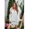 imageEkouaer Womens 2 Pack Nightgown V Neck Sleepshirt Short Sleeve Nightshirt Soft Sleep Dress with PocketsGrey Starblack
