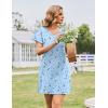 imageEkouaer Womens Cotton Nightgowns Soft Short Sleeve Sleep Shirts Printed Night Shirts Night DressBlue Moon Print