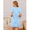 imageEkouaer Womens Cotton Nightgowns Soft Short Sleeve Sleep Shirts Printed Night Shirts Night DressBlue Moon Print