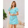 imageEkouaer Womens Cotton Nightgowns Soft Short Sleeve Sleep Shirts Printed Night Shirts Night DressGreen Flying Print