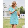imageEkouaer Womens Cotton Nightgowns Soft Short Sleeve Sleep Shirts Printed Night Shirts Night DressGreen Flying Print