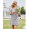 imageEkouaer Womens Cotton Nightgowns Soft Short Sleeve Sleep Shirts Printed Night Shirts Night DressGrey Coffee Print