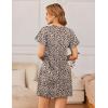 imageEkouaer Womens Cotton Nightgowns Soft Short Sleeve Sleep Shirts Printed Night Shirts Night DressLeopard