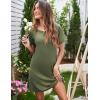 imageEkouaer Womens Sleep Shirt Short Sleeve Night Shirts Pullover Nightgown Soft Nightdress Sleepwear SXXLArmy Green