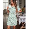 imageEkouaer Womens Sleep Shirt Short Sleeve Night Shirts Pullover Nightgown Soft Nightdress Sleepwear SXXLBeach