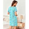 imageEkouaer Womens Sleep Shirt Short Sleeve Night Shirts Pullover Nightgown Soft Nightdress Sleepwear SXXLButterfly