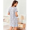 imageEkouaer Womens Sleep Shirt Short Sleeve Night Shirts Pullover Nightgown Soft Nightdress Sleepwear SXXLCoffee Cup