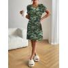imageEkouaer Womens Sleep Shirts Short Sleeve Printed Nightgowns Crewneck Cute Soft Night Shirts S2XLCamo Green