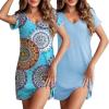 Blue Boho+light Blue