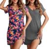 Dark Grey+floral