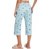 imageEkouaer 2 Pack Womens Capri Pajama Pants Printed Drawstring Comfy Pj Bottoms With PocketsBluePink