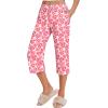 imageEkouaer 2 Pack Womens Capri Pajama Pants Printed Drawstring Comfy Pj Bottoms With PocketsBluePink