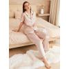 imageEkouaer Womens Silk Pajama Sets Silky Short Sleeve Pjs 2 Piece Silk Button Down Pajamas Soft Satin Pj Pants SetChampagne