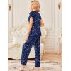 imageEkouaer 2 Pack Womens Pajamas Short Sleeve Sleepwear Top with Pants SuperSoft Printed Lounge Sets SXXLBlue MoonBlue Star