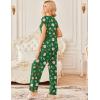 imageEkouaer 2 Pack Womens Pajamas Short Sleeve Sleepwear Top with Pants SuperSoft Printed Lounge Sets SXXLChristmas RedChristmas Green