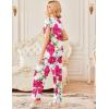 imageEkouaer 2 Pack Womens Pajamas Short Sleeve Sleepwear Top with Pants SuperSoft Printed Lounge Sets SXXLZblack FlowerWhite Flower