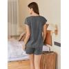 imageEkouaer Cotton Pajamas for Women Set 2 Piece Cap Sleeve Pjs Shorts Set Lounge Sets Sleepwear SXXLGrey