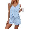 imageEkouaer Womens Pajamas Set Soft Comfy Sleeveless Sleepwear Tank and Shorts Pj Set Summer 2 Piece Loungewear SXXLBlue Stars
