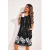 imageEkouaer Womens House Dress Floral Print Moo Moos Nightgowns Moomoo Dresses Mumus with PocketsBlack