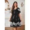 imageEkouaer Womens House Dress Floral Print Moo Moos Nightgowns Moomoo Dresses Mumus with PocketsBlack