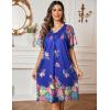 imageEkouaer Womens House Dress Floral Print Moo Moos Nightgowns Moomoo Dresses Mumus with PocketsBloom Flower