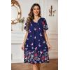 imageEkouaer Womens House Dress Floral Print Moo Moos Nightgowns Moomoo Dresses Mumus with PocketsButterfly and Flower
