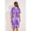 imageEkouaer Womens House Dress Floral Print Moo Moos Nightgowns Moomoo Dresses Mumus with PocketsFloral Purple