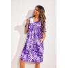 imageEkouaer Womens House Dress Floral Print Moo Moos Nightgowns Moomoo Dresses Mumus with PocketsFloral Purple