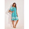 imageEkouaer Womens House Dress Floral Print Moo Moos Nightgowns Moomoo Dresses Mumus with PocketsGreen
