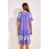 imageEkouaer Womens House Dress Floral Print Moo Moos Nightgowns Moomoo Dresses Mumus with PocketsLilac