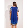 imageEkouaer Womens House Dress Floral Print Moo Moos Nightgowns Moomoo Dresses Mumus with PocketsMandala Blue