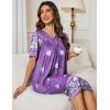 imageEkouaer Womens House Dress Floral Print Moo Moos Nightgowns Moomoo Dresses Mumus with PocketsPurple