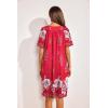 imageEkouaer Womens House Dress Floral Print Moo Moos Nightgowns Moomoo Dresses Mumus with PocketsRed