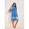 imageEkouaer Womens House Dress Floral Print Moo Moos Nightgowns Moomoo Dresses Mumus with PocketsSky Blue