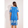 imageEkouaer Womens House Dress Floral Print Moo Moos Nightgowns Moomoo Dresses Mumus with PocketsSky Blue