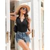 imageEkouaer Ribbed 2 Piece Lounge Sets Sleeveless Pajama Tank and Shorts Set Summer Pjs Loungewear Matching Outfits for WomenBlack